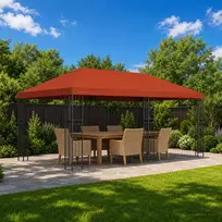 Paviljonas su šoninėmis sienelėmis 6 x 3 m Terakotos