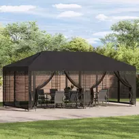 Paviljonas su šoninėmis sienelėmis 6 x 3 m Antracito