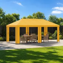 Sodo Paviljonas 6 x 3 m Geltona Poliesteris ir plienas 190