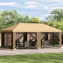 Paviljonas su šoninėmis sienelėmis 6 x 3 m Kreminė