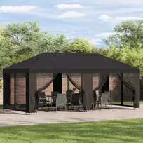 Paviljonas su šoninėmis sienelėmis 6 x 3 m Antracito