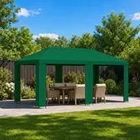 Sodo Paviljonas 6 x 3 m Žalia Poliesteris ir plienas 190