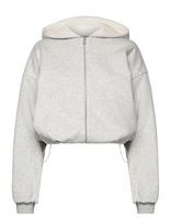 Weekday - Oversized Fleece Zip Hoodie - Džemperis - Pilka