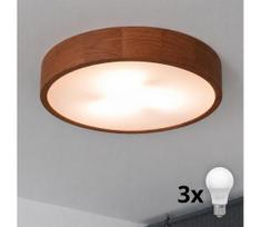 Brilagi - LED lubų šviestuvas CARVALHO 3xE27/15W/230V, ąžuolo/vyšnios apdaila, skersmuo 47 cm