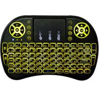 Mini belaidė klaviatūra su RGB LED, klaviatūra su jutikliniu kilimėliu, mini klaviatūra su lietimui jautriu kilimėliu, kompaktiška belaidė klaviatūra su jutikliniu kilimėliu