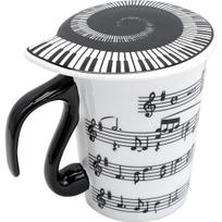 Puodelis su natos piešiniu, 270 ml, keraminis kavos puodelis, arbatos puodelis, muzikinių natų puodelis, keraminis puodelis su natomis
