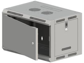 Sieninė komutacinė spinta SW-9U-600-500-N-DMJ-OP-RP-B-S, pilka