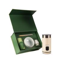 CHiATO milkPLAY pieno plakiklis ir Zen Pure White rinkinys matcha arbatai ruošti