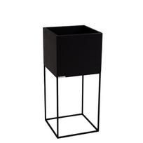Gėlių vazonas PALMUS METAL 80x35x35 - juodas