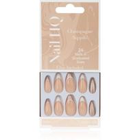 Nail HQ Almond Priklijuojami nagai Sparkling Wine Sippin' 24 vnt.