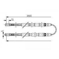 Trosas, stovėjimo stabdys BOSCH 1 987 482 009
