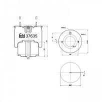 Pneumatinės pakabos pagalvė FEBI BILSTEIN 37635