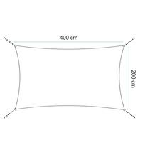 Tamsiai pilka saulės burė Springos® SN0059, 4 x 2 m