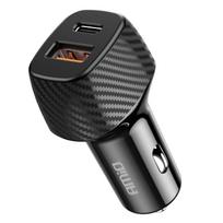 Telefono įkroviklis AMIO 20W USB-A USB-C Black