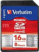 „Verbatim Premium“ SDHC 16GB „Class 10“ UHS-I/U1 V10 atminties kortelė (43962)