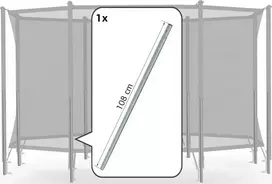 Apsaugos tinklo Comfort apatinis vamzdis Berg + spyruoklinis laikiklis, 108cm