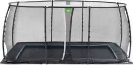 Įleidžiamas batutas EXIT Dynamic 275x458 cm su apsauginiu tinklu, juodas