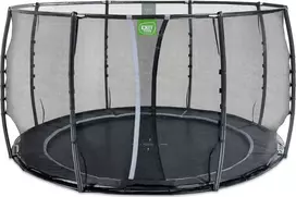 EXIT Dynamic įleidžiamas batutas ø366 cm su apsauginiu tinklu – juodas