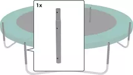 Berg Vidurinis stovas Talent 240 (8 ft) batutui
