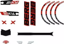 Berg Biky - Sticker set Cross Raudona