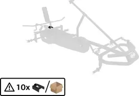 Berg XL Frame plastikinis U formos laikiklis sėdynės rėmui (10 vnt.)