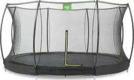 Įleidžiamas batutas EXIT Silhouette ø427 cm su apsauginiu tinklu, juodas