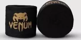 Bintas boksui Venum Kontact, juoda-auksinė 4m