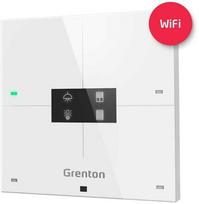 Išmanusis skydelis Grenton / 4 jutikliniai laukai / OLED ekranas / „Wi-Fi“ / balto stiklo priekis