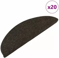 Lipnūs laiptų kilimėliai, 20vnt., antracito spalvos, 56x17x3cm