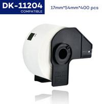 Su Brother suderinamos etiketės DK 11204 17 mm x 54 mm x 400 vnt.