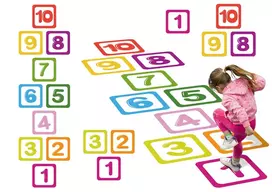 Lean Toys Grindų lipdukai su skaičiais nuo 1 iki 10