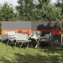 Stovyklavimo uždanga nuo vėjo, pilka ir oranžinė, 344x120 cm