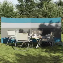 Stovyklavimo uždanga nuo vėjo, mėlyna, 340x130 cm