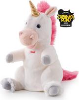 Pliušinė vienaragio marionetė - TRUDI - Rožinė