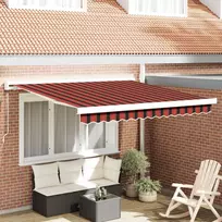 Ištraukiama markizė Raudona ir Juoda 350 x 250 cm