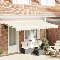 Markizės rėmas Kreminė 350 x 200 cm Poliesteris su PU danga