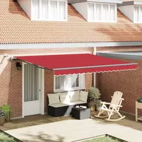 Ištraukiama markizė Raudona 400 × 300 cm Poliesteris