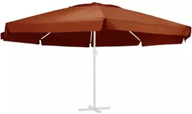 Pakaitinis audinys lauko skėčiui nuo saulės, terakota, 610cm