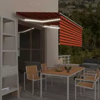 Rankiniu būdu ištraukiama markizė, oranžinė ir ruda, 3,5x2,5m