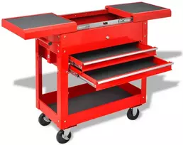 Įrankių vežimėlis Raudona 70.5 x 37 x 71 cm Plienas