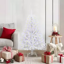 Dirbtinė Kalėdų eglutė Balta 120 cm PVC ir metalas