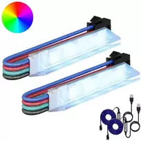 LED juosta 2 pcs Juoda ir Balta 1745 mm Varis ir plastikas