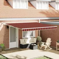 Ištraukiama markizė Oranžinė ir ruda 400 × 350 cm Poliesteris