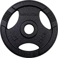 Ketaus olimpinis svorio diskas inSPORTline Hamerton, juodas, 25 kg, 50 mm