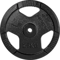 Ketaus svorio diskas inSPORTline Hamerton, juodas, 25 kg, 30 mm