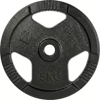 Ketaus svorio diskas inSPORTline Hamerton Juodas 5kg, 30 mm