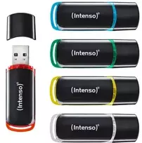 Pendrive Intenso Intenso 3511595 pamięć USB 64GB USB Typu-A 2.0 Juodas, Raudona, Žalias, Permatomas, Geltonas, Mėlyna