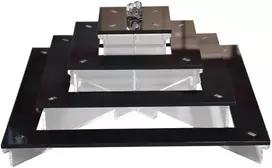 Tribune display unit, 47x47 cm, 4 steps