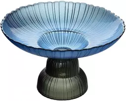 Mondex Since 1986 DAZ STIKLINĖ LĖKŠTĖ 24x14cm MĖLYNA