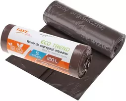 Simple Solution ECO TREND šiukšlių maišai, 120 l, 5 vnt., rudi (organinėms atliekoms), 19.5 x 6.5 x 6.5, 00741, Simp